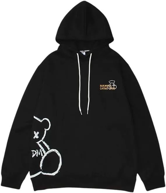 Demi-season Hoody, Retro Hip‑Hop Sweatshirt, Relaxed Fit, Sizes S–XXL