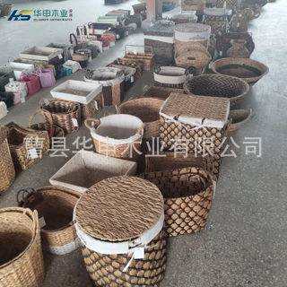 定制方形编织格子柜收纳筐藤编脏衣篮衣服收纳篓杂物收纳草编篮