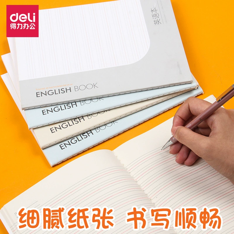 Laptop, copybook for elementary school students, English