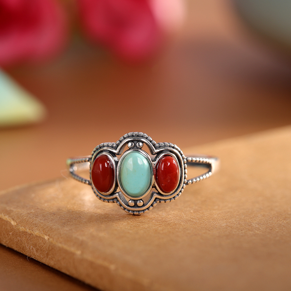 Turquoise stone inlay