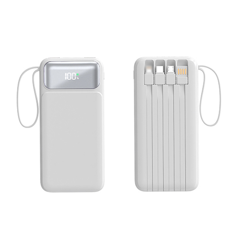 ケーブル付きパワーバンク PD22.5W 超高速充電 10000 mAh 大容量ポータブル電源、ストラップ付き|undefined