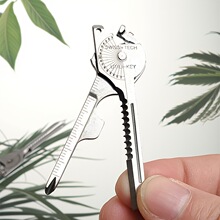 瑞士科技创意户外多功能钥匙扣 多功能工具 6合一折叠迷你小刀