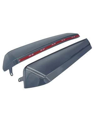 Applicable to Tianying TX150 modified leg windproof Linhai LMAX150 leg guard windshield side Guide cover leg guard (Motorcycle front windshield) - smoky-gray