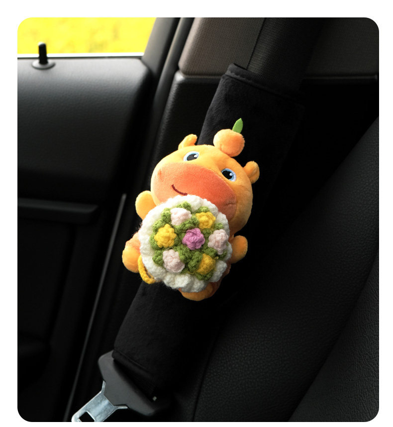 Cute Capybara Car Seatbelt Shoulder Pad, Car Accessory, Seatbelt Protector, Car Interior Decoration