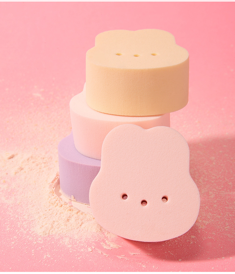 LMLTOP Cute Little Rabbit Powder Puff 9-piece set Hydrophilic water-Soluble skin-friendly Makeup Powder Puff bagged SY226 undefined