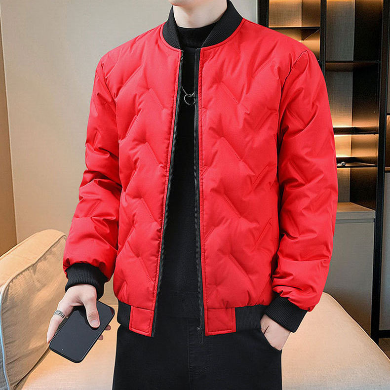 Abrigo de algodón acolchado de invierno de los hombres Nuevo abrigo de los hombres abajo abrigo de algodón acolchado de algodón de moda coreana guapo mapache de invierno Chaqueta de algodón acolchado de los hombres