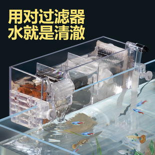Wall-mounted new top filter wall-mounted waterfall filter roller circulating oxygenation multi-layer filter small fish tank
