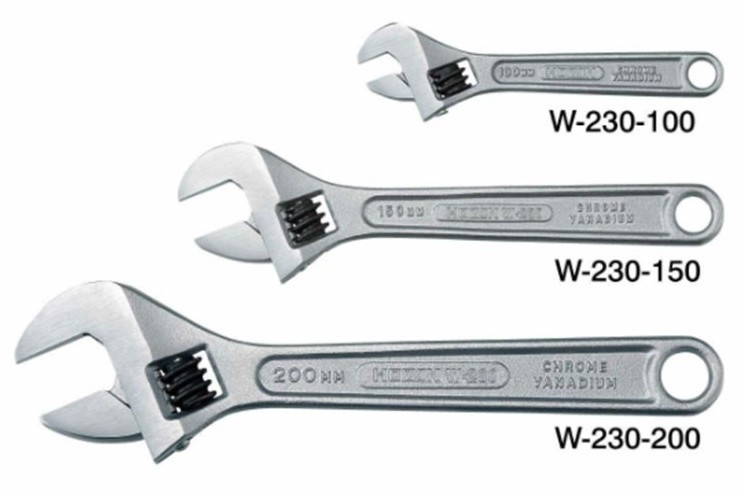 日本进口原装HOZAN宝三W-230-150活动扳手，通信设备维修用