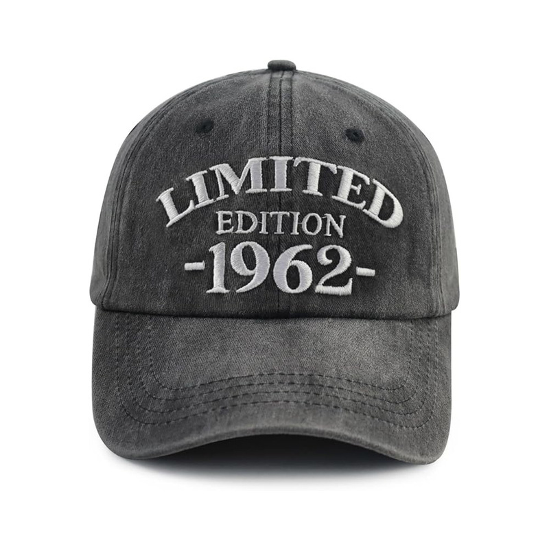 Cross-border Amazon Limited Edition 1960-1969 embroidery adjustable washed cotton baseball cap