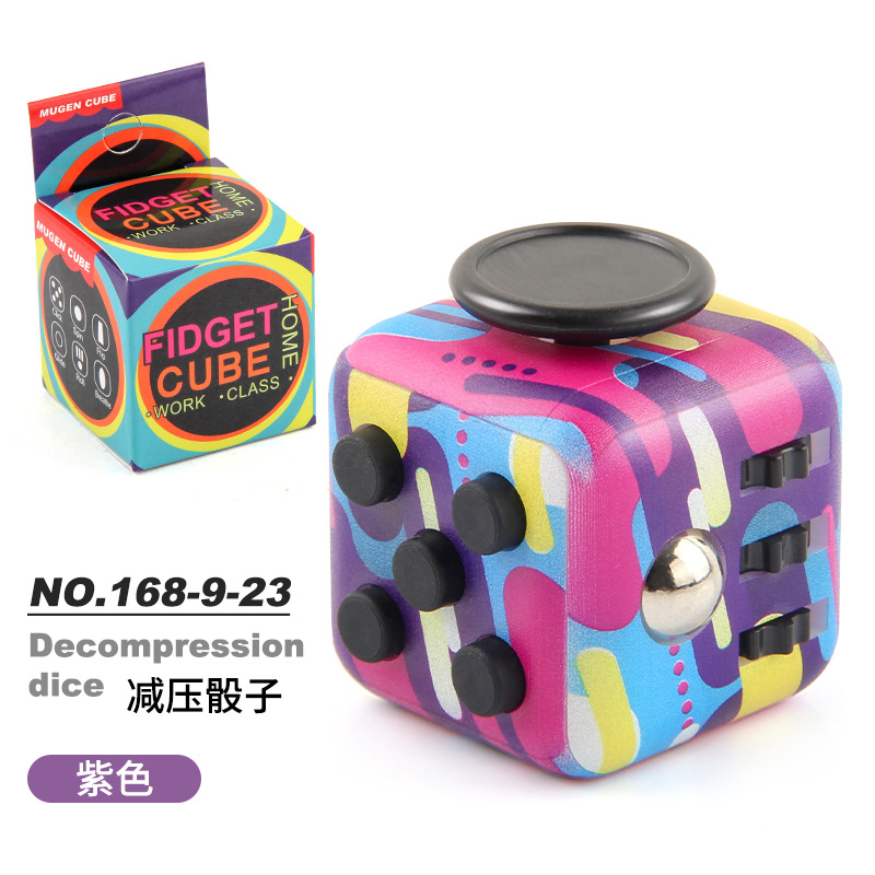 Nuevo juguete exótico de descompresión dedo ventilación descompresión impresión UV ilimitado dados color del ventilador de seis caras Cubo de juguete transfronterizo