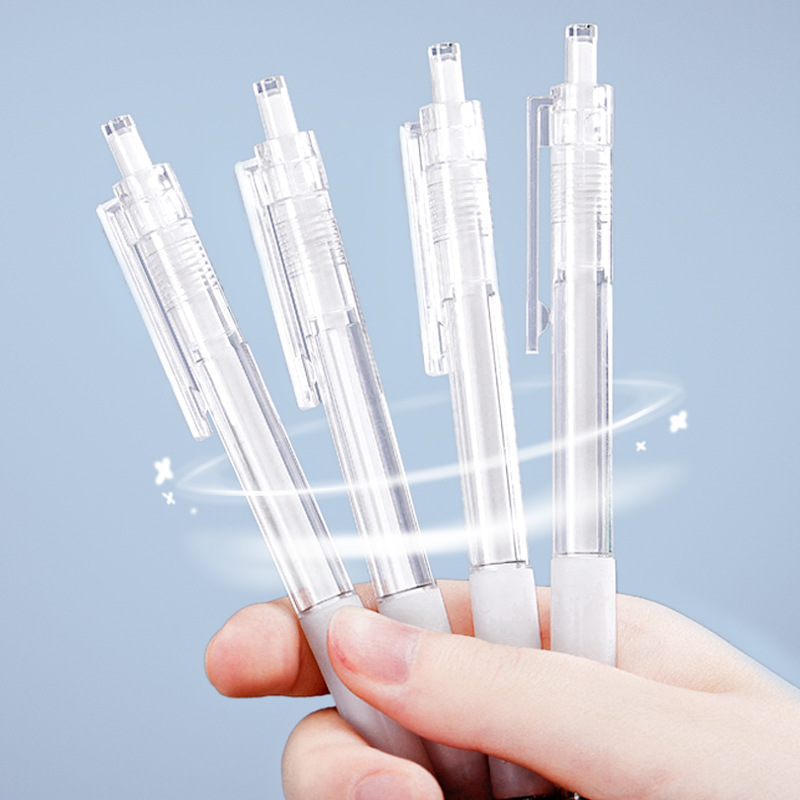 화이트 프레스 젤 펜 100 팩 0.5mm 구타 잉크 블루 블랙 레드 펜 총알 워터 펜 사무실 문구