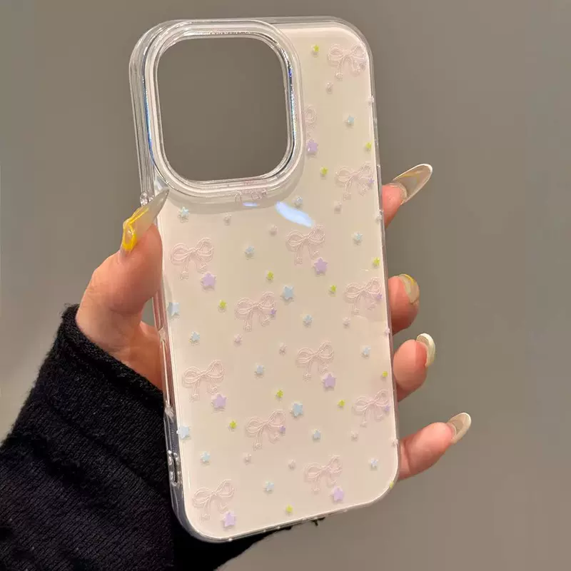 IMD白色大孔半透手机壳一件来图定制 适用苹果华为oppo小米vivo