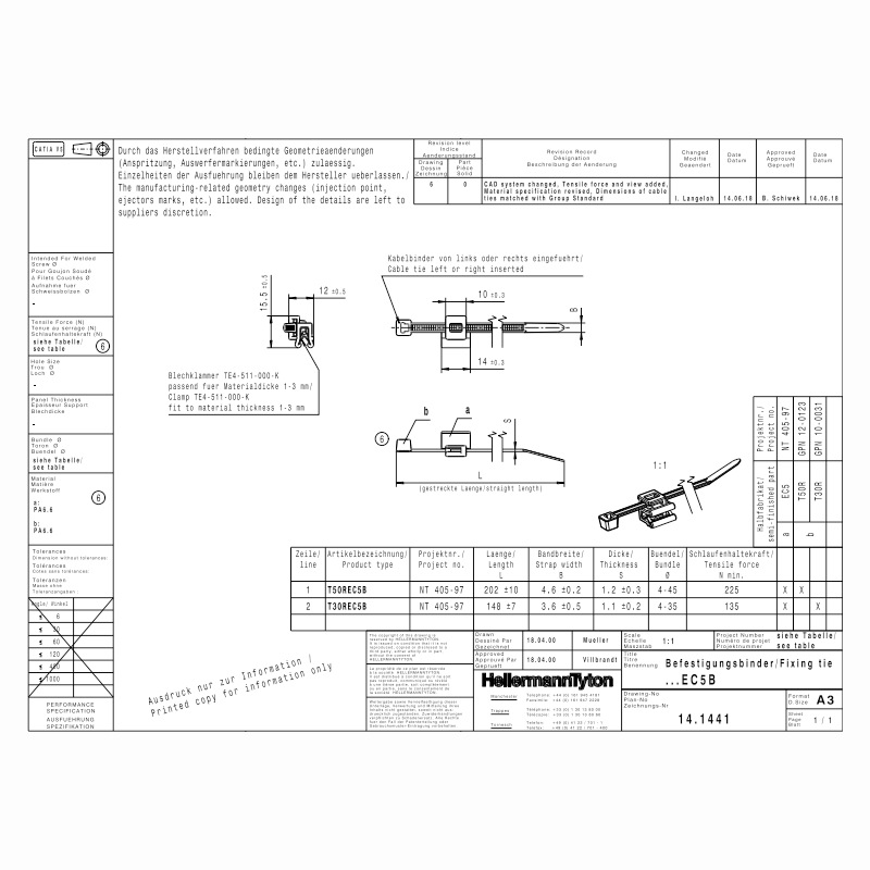 HELLERMANNTYTON������̫ͨ2��ʽ��Ե�̶�����T50REC5B 156-00896