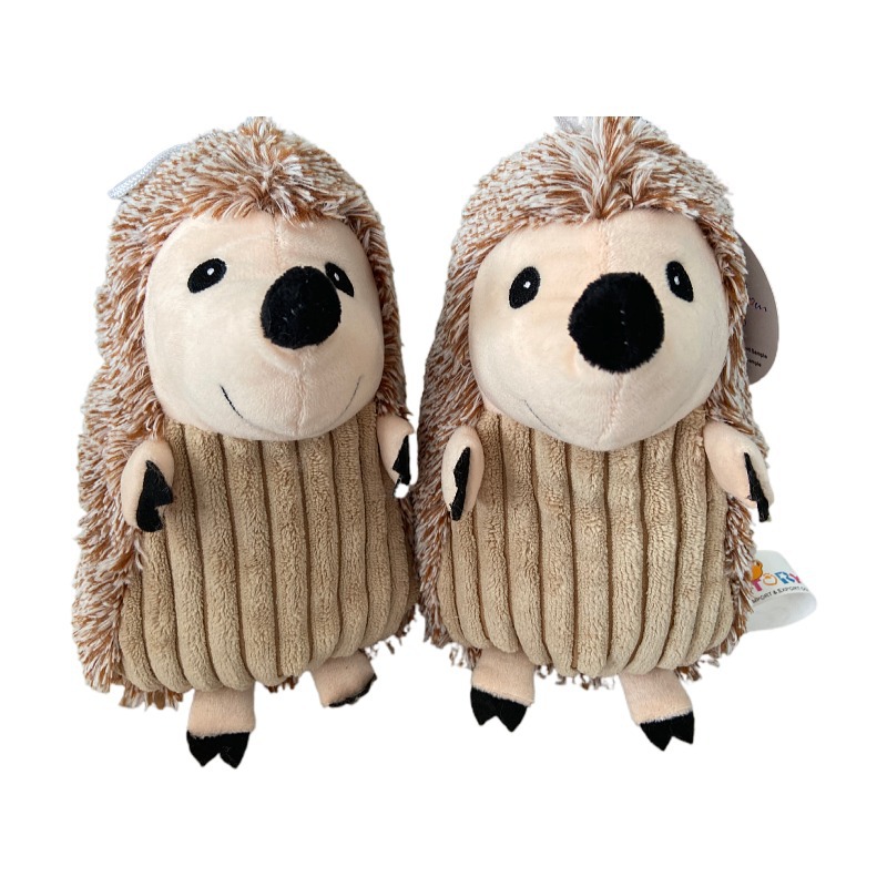 跨境新款20cm宠物玩具混发声刺猬耐咬洁齿趣味狗狗陪伴玩偶含叫叫