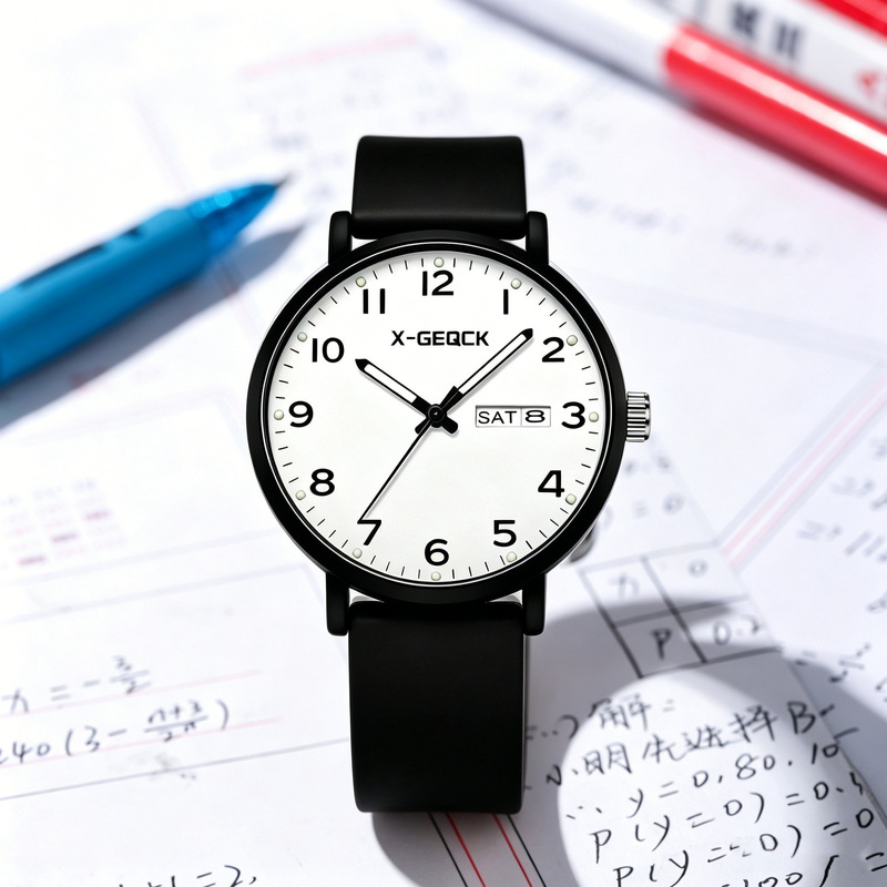 Exam Watch for Women, Middle and High School Students, Boys and Girls, Only Watch Time, Civil Service Examination, Non-Mechanical Quartz