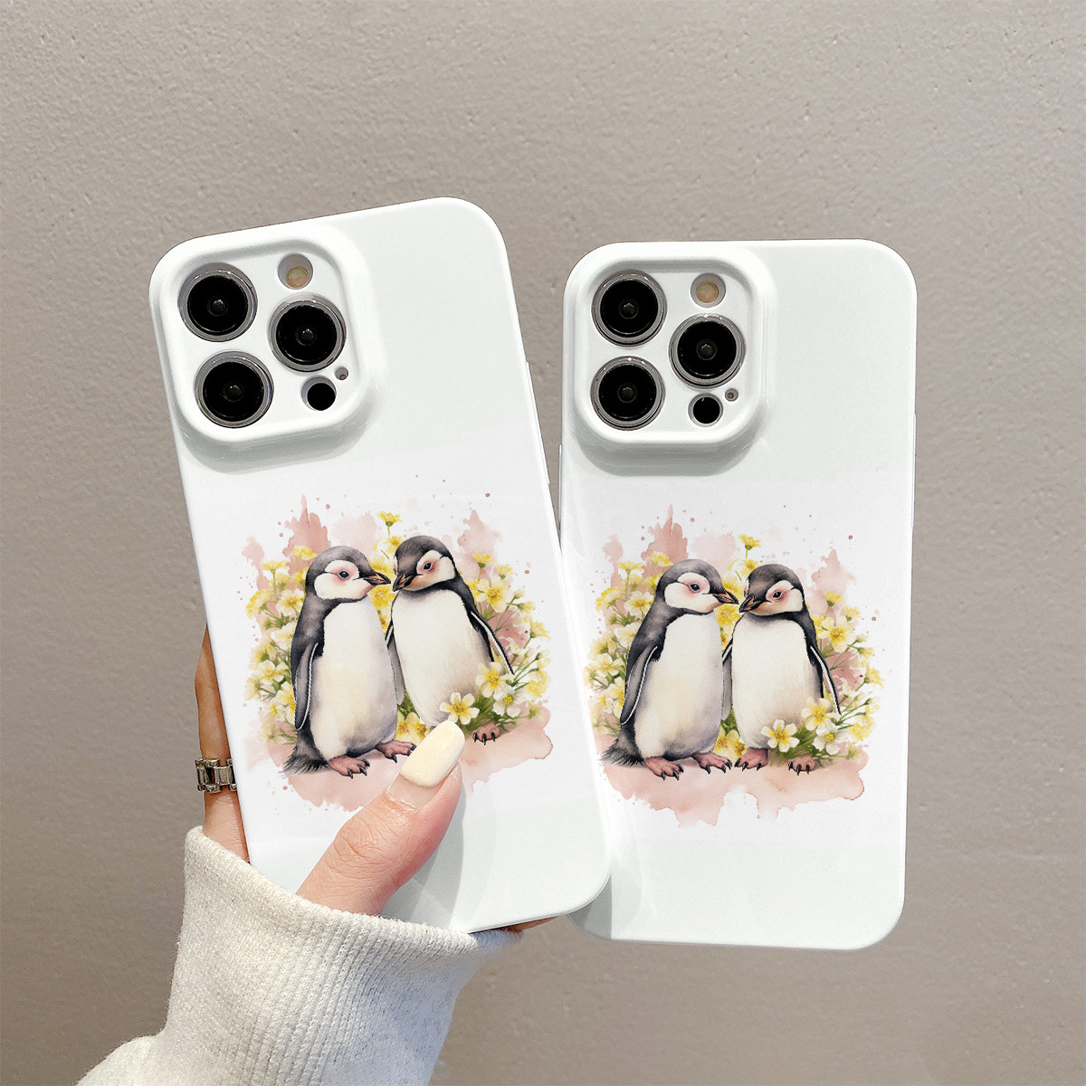 Netizen Penguin Film Coppia Custodia per telefono Cute Women's Edition Immagine originale_voghion.com