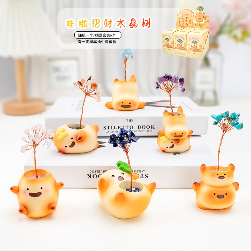12 星座 PAI クリスタルブラインドボックス樹脂フィギュアサプライズブラインドボックスかわいい装飾品オフィス装飾誕生日ギフト|undefined