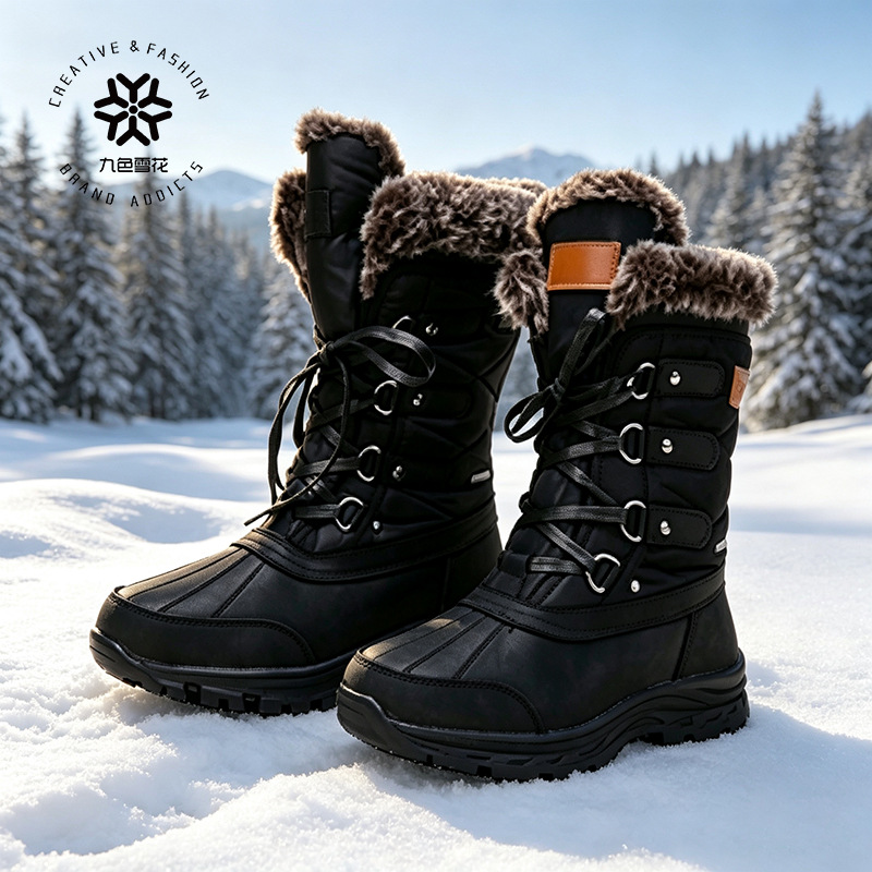 demi-season insulated keep warm non-slip women's high boots