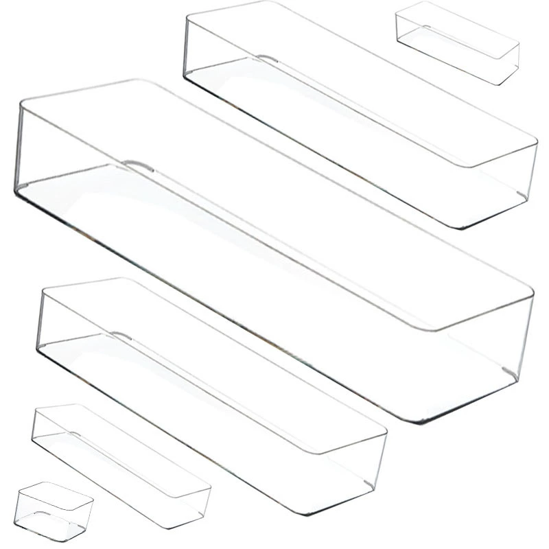 Настольная коробка для хранения прозрачная акриловые узкие прямоугольные зеркальные шкафы для косметики канцелярские ручки коробка для кухонных палочек