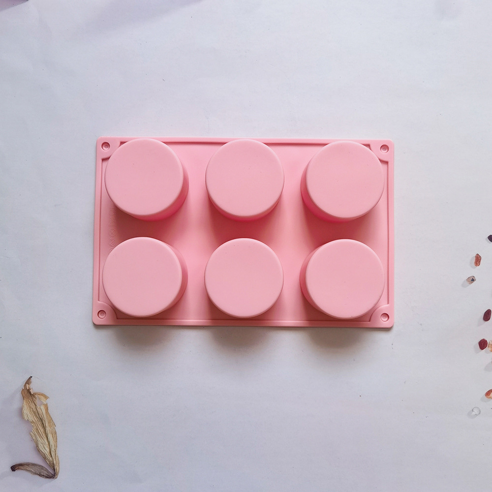 6 con cilindro pequeño 40 molde de silicona pastel helado pudín molde de postre jabón utensilios para hornear