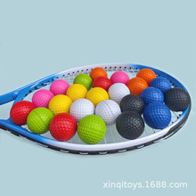 高尔夫PU球泡沫橡胶软球 室内练习彩色练习球高尔夫儿童玩具球