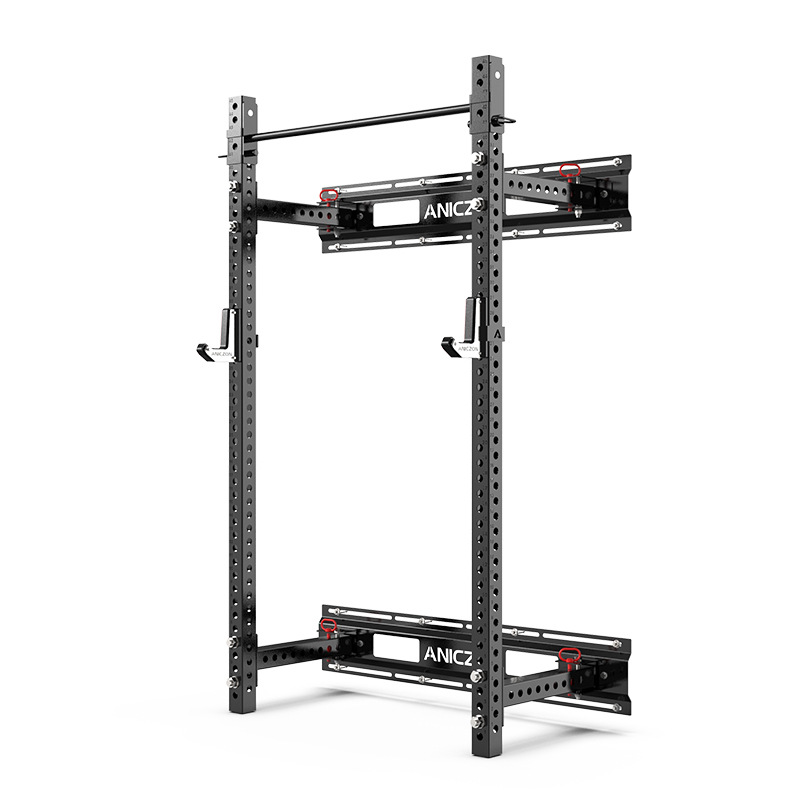 Colgar tipo pared plegable cuclillas marco interior comercial horizontal empuje pórtico pull-up entrenador marco de entrenamiento de levantamiento de fuerza