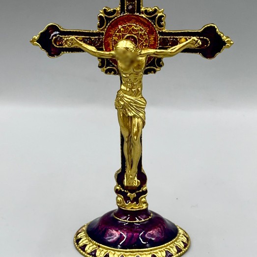 Clásico europeo, adornos de diamante cruzados para el hogar, oraciones amargas, artesanías de metal, regalos al por mayor.