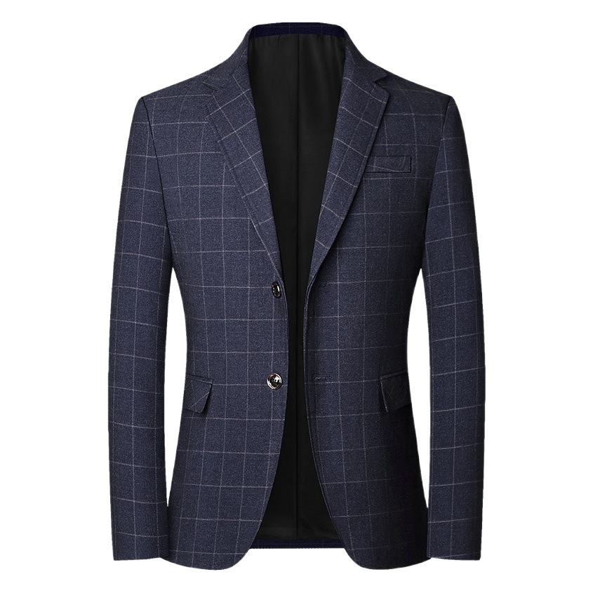 Spring and Autumn new suit men's middle-aged business casual men's one-piece suit non-ironing dad coat one-piece delivery