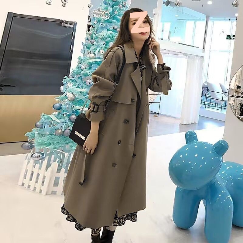 2025春季新款小个子韩系中长款高级感大衣外套chic今年流行风衣女