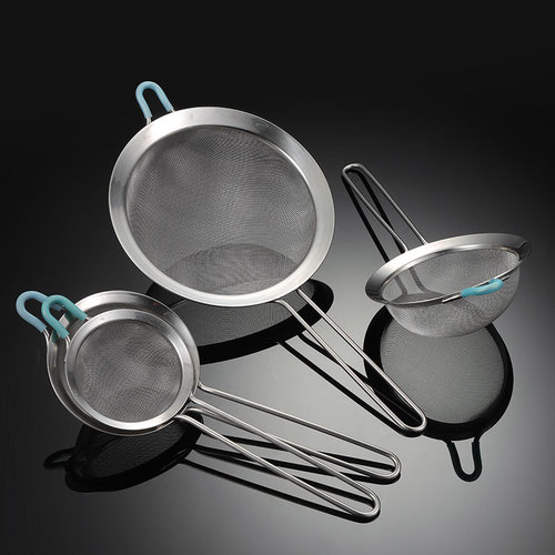 Whole body 304 stainless steel 60 mesh fine mesh colander bean berry juice filter spoon hot pot colander Chinese medicine filter screen customization