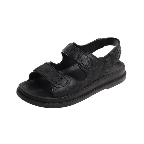 Summer slippers for women, simple solid color outer wear, fashionable and versatile slippers for men, non-slip thick soles for home, foreign trade wholesale