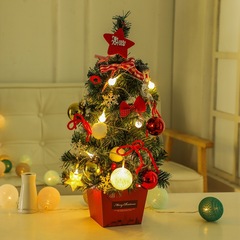 Small Christmas Tree Desk Christmas Tree Set Including Accessories Light String Christmas Gift Counter Display Ornament Scene Decoration