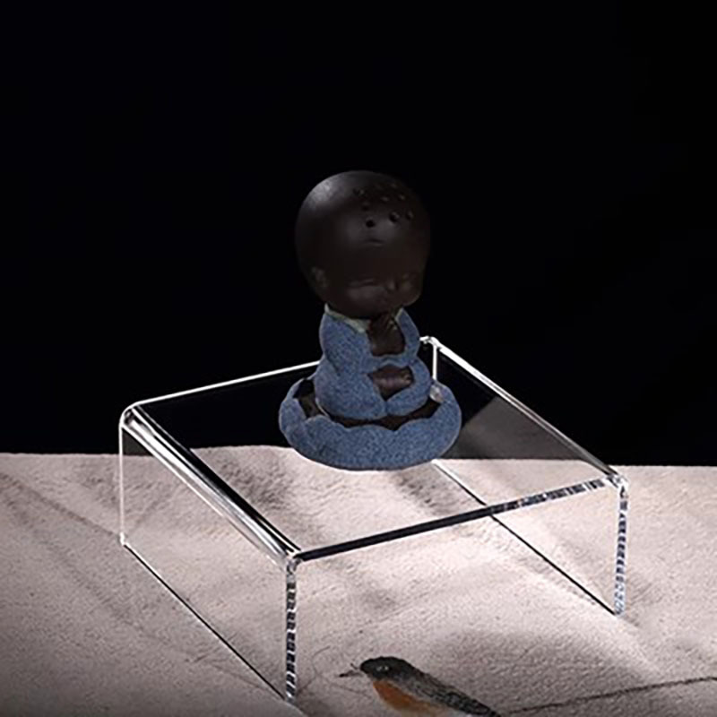 亚克力u型展示架直播间化妆品陈列架首饰透明展示台眼镜托架鞋架