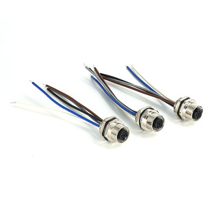 M12���ղ��^���m����ǰ��󺸽�5pin��ĸPCB����ʽ������ˮ�B����