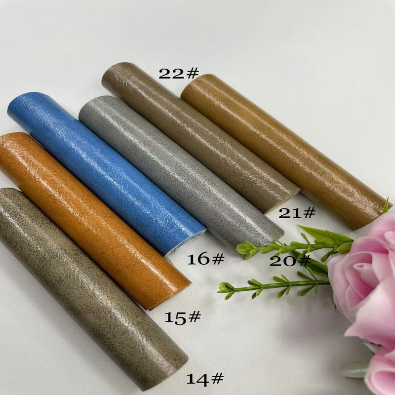 Spot Oil Waxed Leather Pvc Leather 0.7 Thick Brushed Elastic Bottom Artificial Leather Luggage Leather Home Decoration Fabric