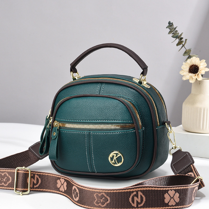 Exquisita mini bolso de verano 2025, nuevo bolso redondo, bolso de hombro casual versátil, bolsos de mano