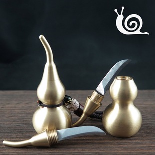 Sakura sail brass gourd stainless steel tea knife pendant tea pet ornaments tea accessories tea knife wholesale