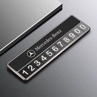 Plate, Temporary Parking, Hot-Selling Cross-Border | Nömrəli dayanma kartı - mercedes-benz-exclusive-star-black-parking-number-plate