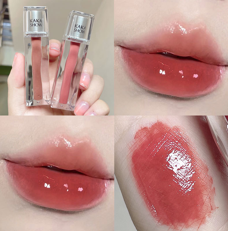 kakashow Transparent Water Mirror Lip Gloss is a clear and moisturizing matte lip gloss for students at an affordable price undefined