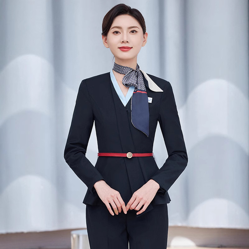 China Mobile Branch Office Work Uniforms for Female Customer Service Staff, Spring and Autumn Jackets, Pants, Skirts, Shirts, Workwear for Autumn and Winter