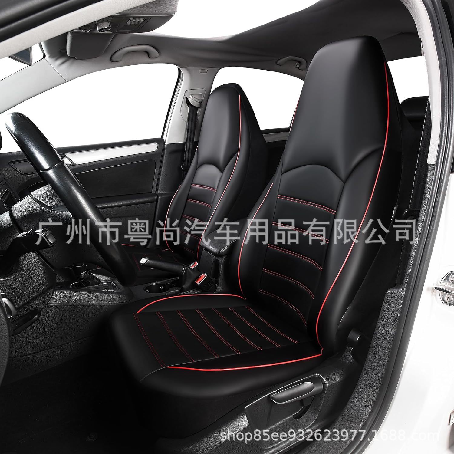 Cross-Border Hot-Selling Pu Leather Double-Stitched High-Back Pull-Strap Universal Car Seat Cover Cushion Amazon Temu