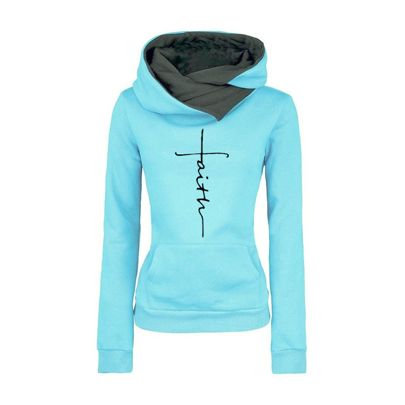 Sudadera con Capucha para Mujer de Poliéster Interior Afelpado Manga Larga para Otoño e Invierno image 2
