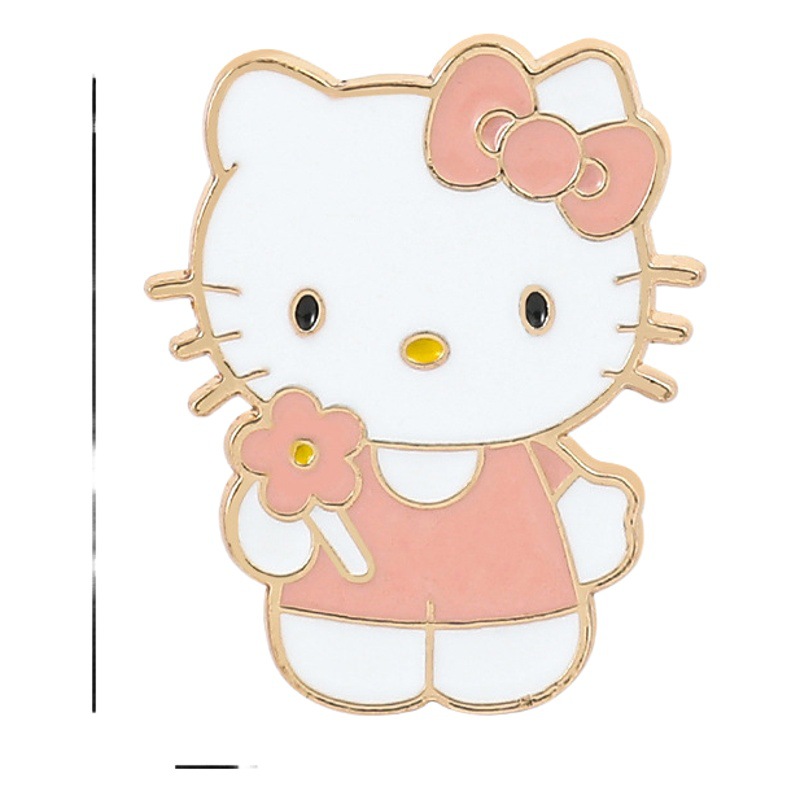 Lindo suave lindo gato insignia de metal dulce dibujos animados Sanrio insignia conmemorativa accesorios de aleación broche al por mayor