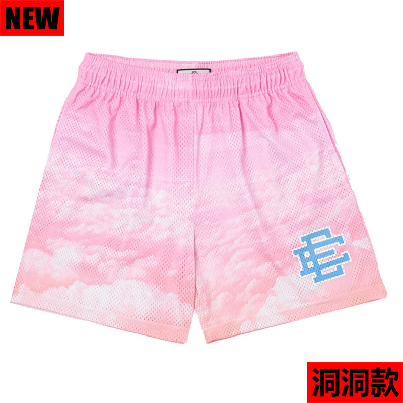 Eric Emanuel EE Pantalones cortos de malla para hombres y mujeres, pantalones de baloncesto deportivo de cuatro puntos
