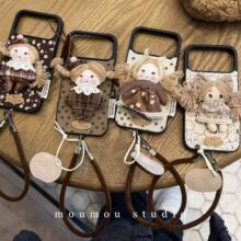 秋冬立体公仔娃娃链条适用iPhone17promax苹果16手机壳15新款14女