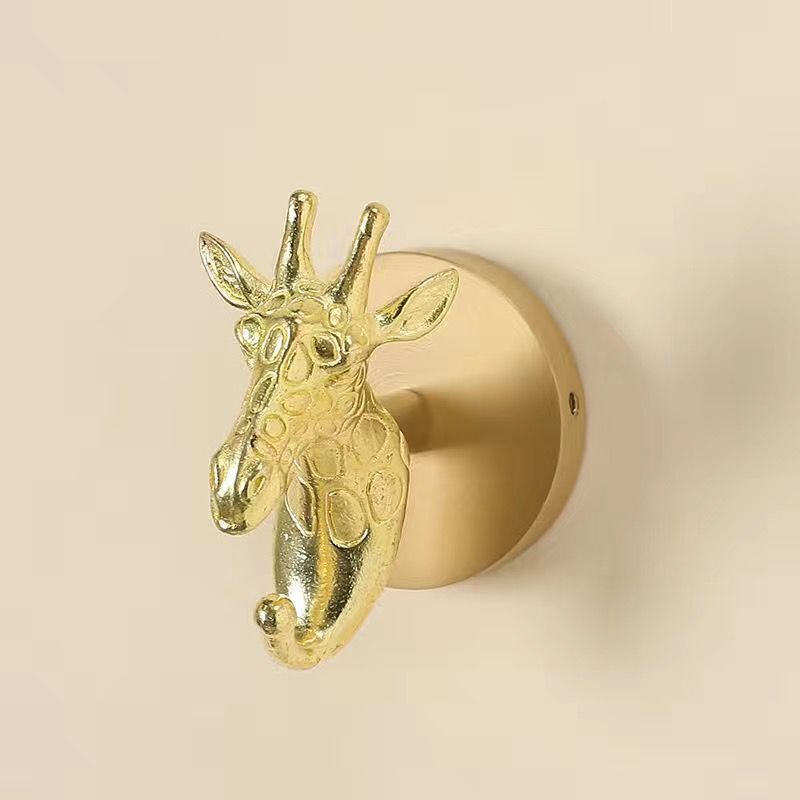 Gancho de pared creativo de estilo europeo después del cierre de la puerta del pasillo Gancho de ropa sin clavos de latón al por mayor de fábrica