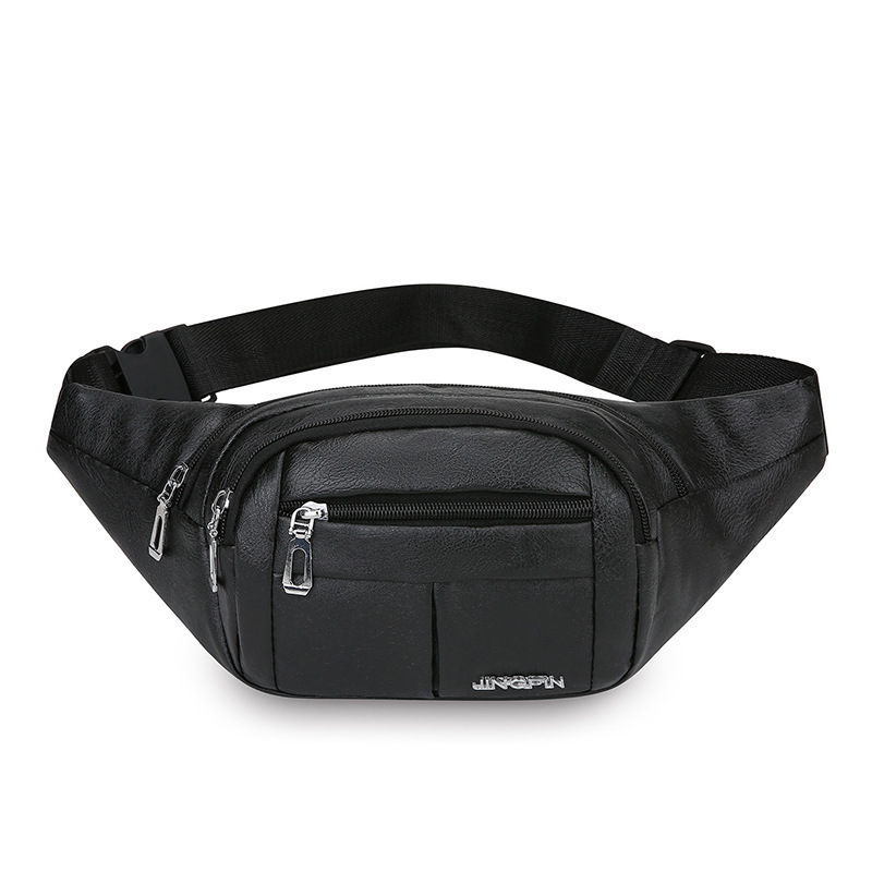 Bolso de pecho de cuero PU simple ocio duradero bolso de negocio portátil de viaje bolso de hombro mochila bolso deportivo de cintura