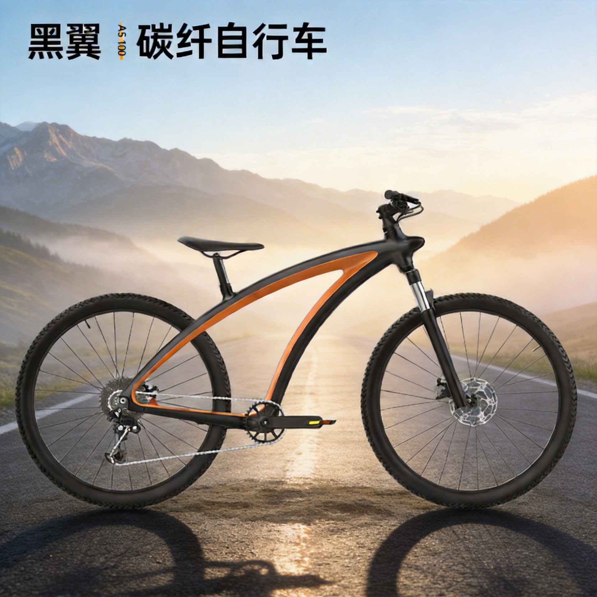 Huanxi Carbon Fiber Bicycle, Double Disc Brake Road Bike, Outdoor Cycling, Variable Speed Bicycle, Off-Road Mountain Bike, Lightweight
