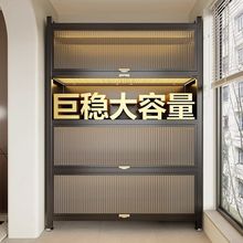 家用钢制书柜带门置物架落地多层防尘书架卧室客厅展示收纳储物柜