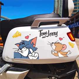 猫和老鼠可爱卡通电动车贴电瓶车小龟王摩托车雅迪九号电动车爱玛